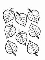 Coloring Pages Fall Leaves Leaf Printable Color Kindergarten Print Getcolorings sketch template