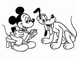Coloring Pages Dog Pluto Mickey Mouse Comments sketch template