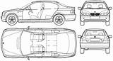 Bmw Blueprints E46 Sedan Series 2004 Car sketch template