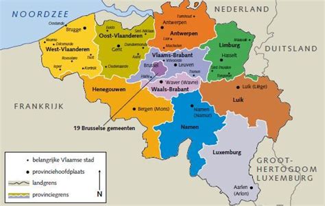 provincies gemeenschappen gewesten aardrijkskunde belgie lesideeen