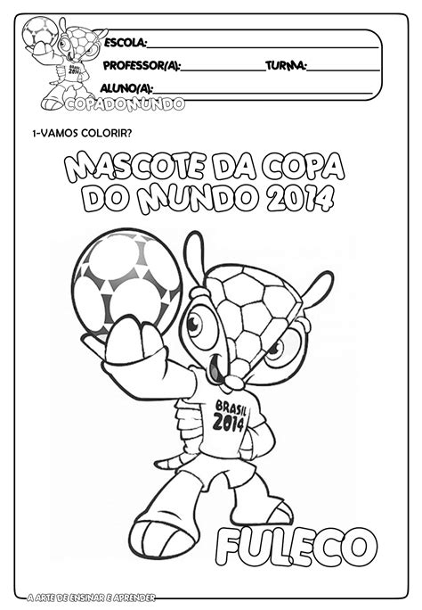 jornal ponto com atividades temáticas copa do mundo colorir