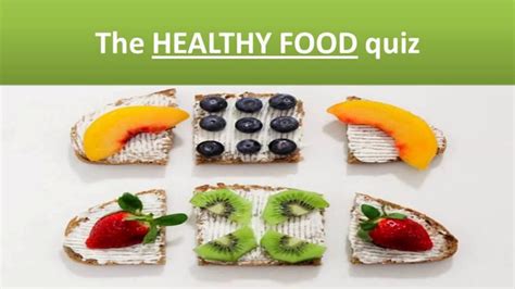healthy food quiz youtube
