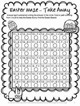 Easter Math Worksheets Activities Grade Mazes Printable Fun First 2nd Games Maze Choose Board Lessons sketch template