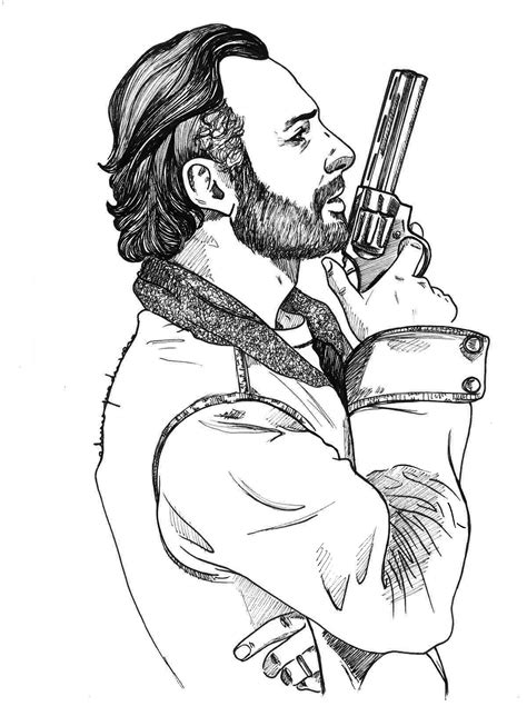 rick grimes coloring pages coloring pages