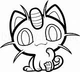 Pokemon Meowth Malvorlagen Dragoart Miau Páginas Pikachu Pagers Carpetas Jolteon Drucken Mew Diddel Maus Niedliche Marciales Sobres Prntr Detiru sketch template