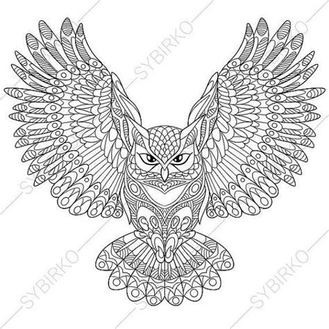 coloring pages  adults owl eagle owl adult coloring pages animal