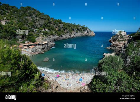 beach deia mallorca balearics spain stock photo alamy