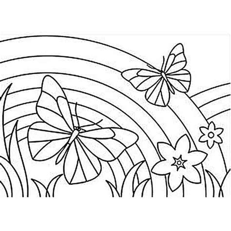 butterfly  rainbow coloring pages butterfly coloring page
