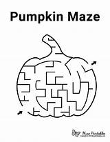 Mazes Pumpkin Preschool sketch template