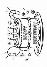 Cake Birthday Coloring Pages Happy Printable Categories Books Choose Board Click Last sketch template