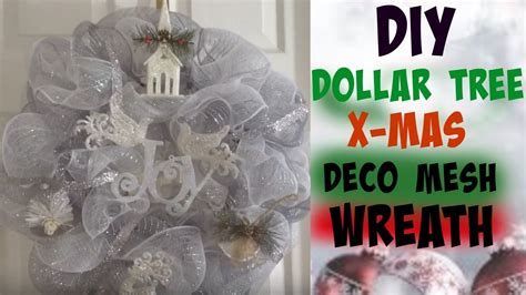 dollar tree  mas deco mesh wreath youtube