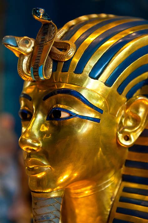 Gold Mask Of Of King Tut Egyptian Museum Cairo Egypt