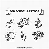 Tattoo School Old Vector Collection Ai Edit Ago Years sketch template