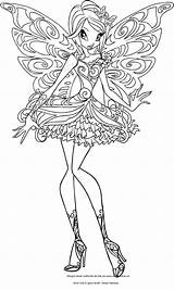 Winx Cosmix Butterflix Coloring Colorare Disegni Lục Diệp Fairy sketch template