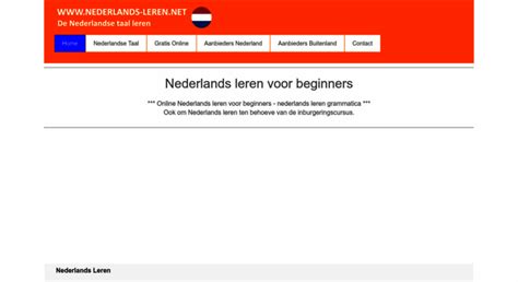 access nederlands lerennet gratis nederlands leren nederlands leren