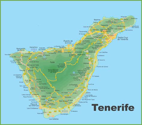 map  tenerife island