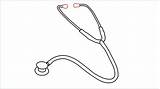 Stethoscope Draw Step Drawings Easy sketch template