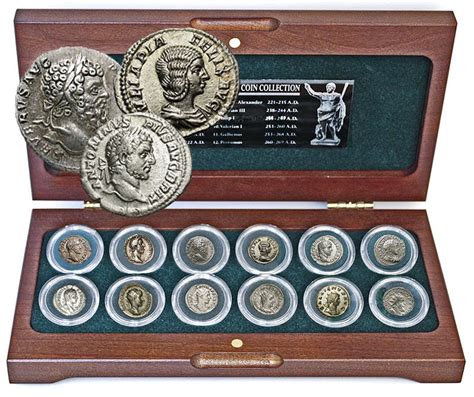 Roman Empire 12 Emporers Silver Coin Collection