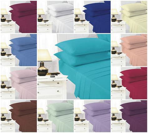 Voice7 4ft 3 Quarter Bed Sheets 21 Colors Extra Deep Fitted Sheet 16