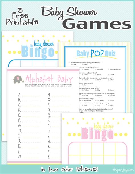 yellow pink baby shower  printable games aspen jay