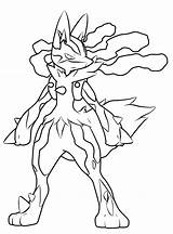 Mega Coloring Pages Pokemon Lucario Getcolorings Printable Print Color sketch template