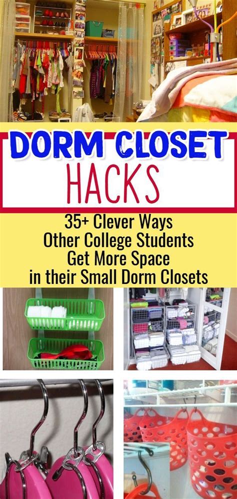 Dorm Room Closet Organization Ideas 35 Space Saving Dorm
