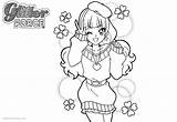 Glitter Force Coloring Pages Precure Smile Girl Printable Color Kids sketch template