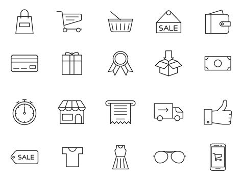 shopping vector icons ai