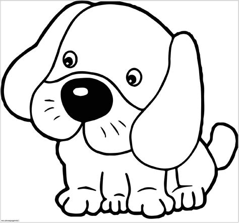 cute dog printable coloring pages