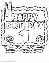 Birthday Coloring Pages 2nd Color Printable Holiday Happy Old Cake Kids Sheets Sheet Two Season Year Birthdays Google Cards Party sketch template