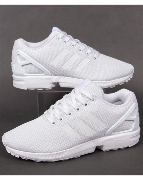 adidas zx flux trainers whitewhite originals zx flux white