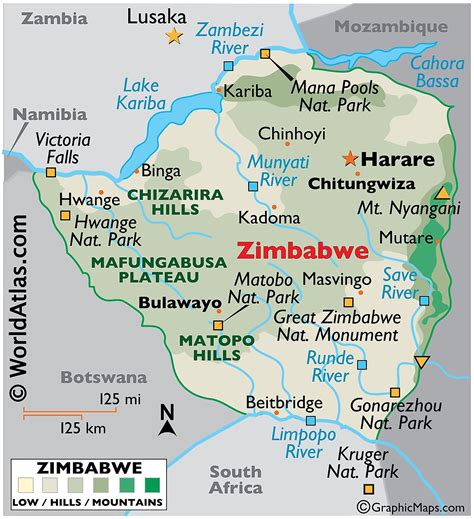 mapas de zimbabue atlas del mundo