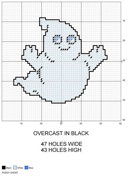 pudgy ghost halloween plastic canvas pattern plastic canvas patterns