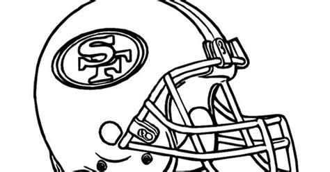 football helmet san francisco ers coloring page  kids kids
