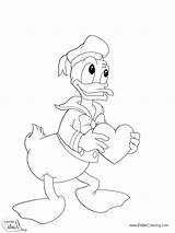 Coloring Duck Donald Pages Valentine Marla Lineart Madam Adults Kids Friends Printable sketch template