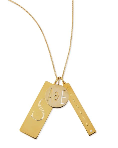 Sarah Chloe 14k Gold Plated Edie 3 Pendant Necklace With