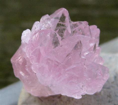 iridescent lovely rose quartz crystals    camera