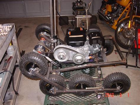 kart homemade tractor lawn mower racing