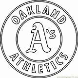 Coloring Logo Oakland Athletics Pages Mlb Coloringpages101 Sports sketch template