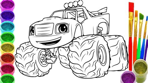 blaze monster machines pickles coloring pages