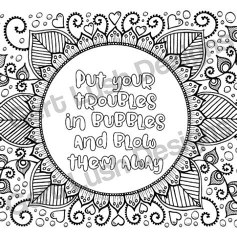 print  home mindfulness colouring sheet  positive quote