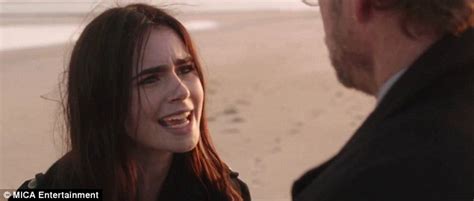 lily collins strips down to black bra in racy new trailer for stuck in love daily mail online