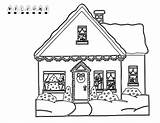 Coloring House Pages Christmas Building Printable Gingerbread Houses Clipart Rumah Natal Print Library Popular Coloringtop sketch template