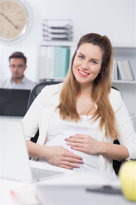 Pregnant Woman At Work Stock Image Image Of Business 66208279