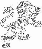 Coloring Pages Lion Celtic sketch template