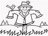 Scarecrow Clipart Coloring Pages Fall Scarecrows Kids Adults Color Harvest Time Clipground sketch template