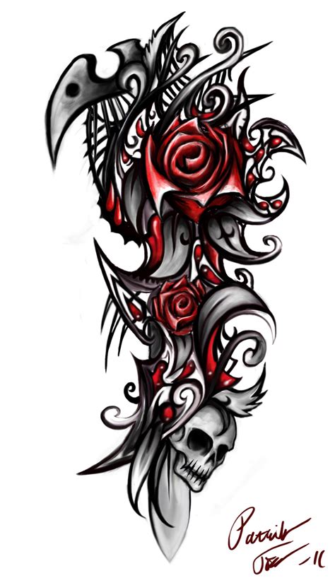 rose skull  patrike  deviantart