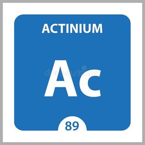 actinumformule op watervalachtergrond stock illustratie illustration  zilver periodiek