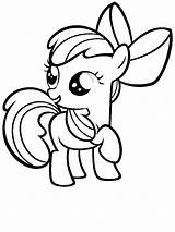 Apple Bloom Coloring Drawing Pony Little Getcolorings Mlp Pages Getdrawings sketch template