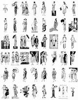 1920s Fashion Coloring Early Book Vintage Women Amazon Now sketch template